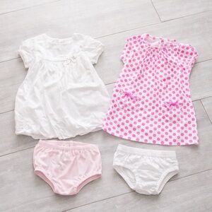 Baby Girl Dress Bundle 3M | Carter’s & Anne Geddes 2 Dresses + Bloomers
